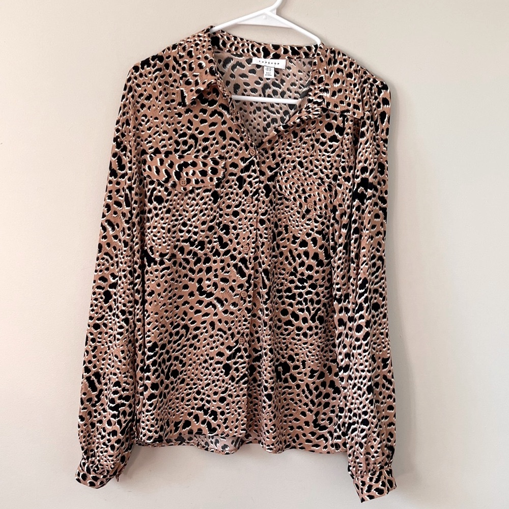 Topshop Animal Print Blouse